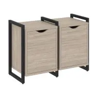 Тумба на регульруемых опорах наборная VR.L-TN-2.O (дуб аттик/черный)