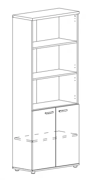 Шкаф для документов полузакрытый A4 9371