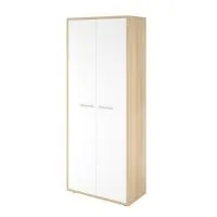 Шкаф высокий закрытый, 2 двери Дублин ДБ40 (акация/белый)