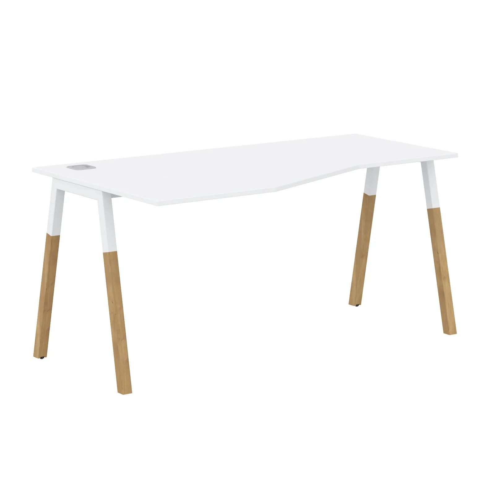 Стол письменный эргономичный FCT 1567 левый (белый/бук) Forta