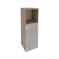 Шкаф средний узкий левый (1 низкий фасад стекло) ONIX O.SU-2.2(L)