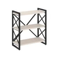 Стеллаж на регулируемых опорах - 3 полки VR.L-MST.O-3.8 (денвер светлый/черный)