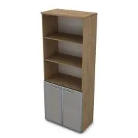 Шкаф высокий с низкими стеклянными дверями Gloss 9Ш.005.21