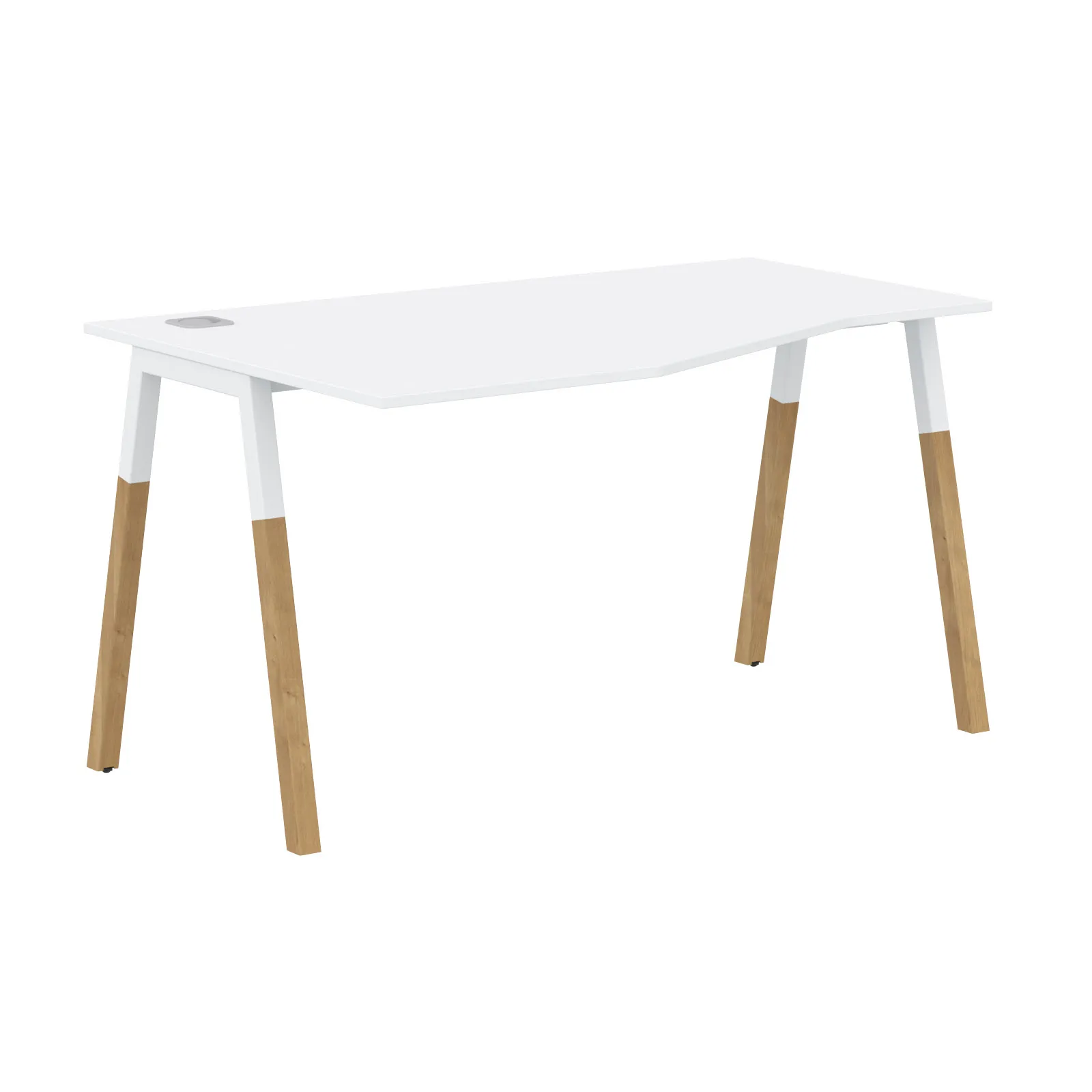 Стол письменный эргономичный FCT 1367 левый (белый/бук)