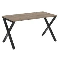 Стол рабочий на X-образных опорах VR.L-SRX-3.7 (тиквуд темный/черный)