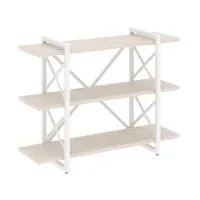 Стеллаж на регулируемых опорах - 3 полки VR.L-MST.O-3.8V (денвер светлый/белый)