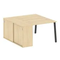 Рабочая станция на А-образном м/к с опорным шкафом-купе БА.РС-СШК-1.1 - Metal System