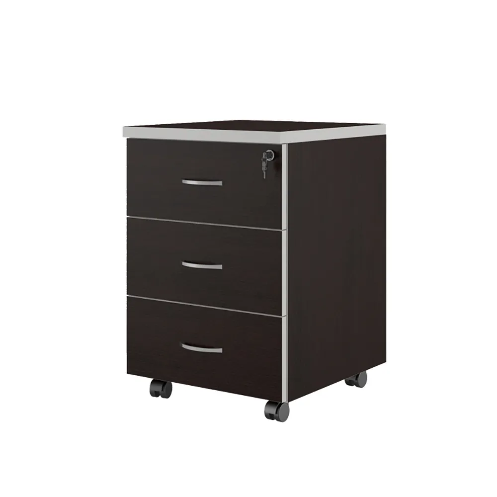 Тумба подкатная с 3 ящиками ЗУМ (Zoom) ZOM27530301 венге