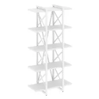 Стеллаж на регулируемых опорах - 5 полки VR.L-MST.O-5.4V (белый брилиант/белый)