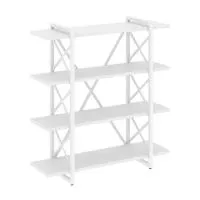 Стеллаж на регулируемых опорах - 4 полки VR.L-MST.O-4.8V (белый брилиант/белый)