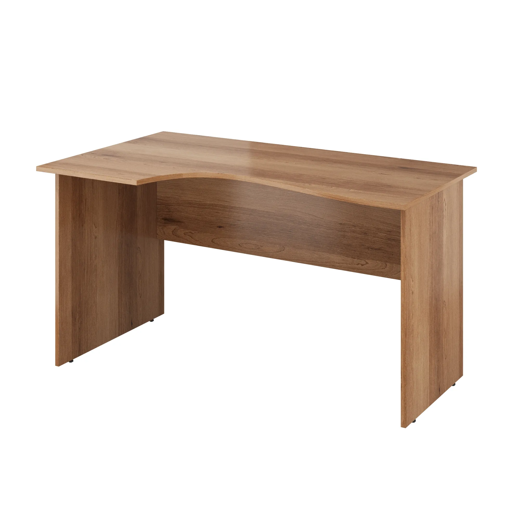 Стол офисный криволинейный левый Канцлер КЦ04.40 бук артизан трюфельный