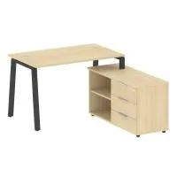 Рабочая станция на А-образном м/к с опорной тумбой правая БА.РС-СТС-2.2 Пр - Metal System