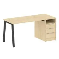 Рабочая станция на А-образном м/к с опорной тумбой Metal System БА.РС-СТП -1.2