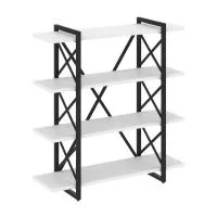 Стеллаж на регулируемых опорах - 4 полки VR.L-MST.O-4.8V (черный брилиант/черный)