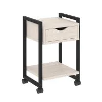 Тумба на колесных опорах с ящиком и полкой VR.L-T1.K (денвер светлый/черный)