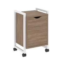 Тумба на колесных опорах с распашным фасадом VR.L-T2.K (дуб аризона/белый)