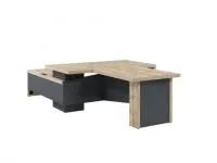 Стол для руководителя с брифингом 1150 с опорной тумбой с блоком розеток, правый Торстон Т-822.1000пр