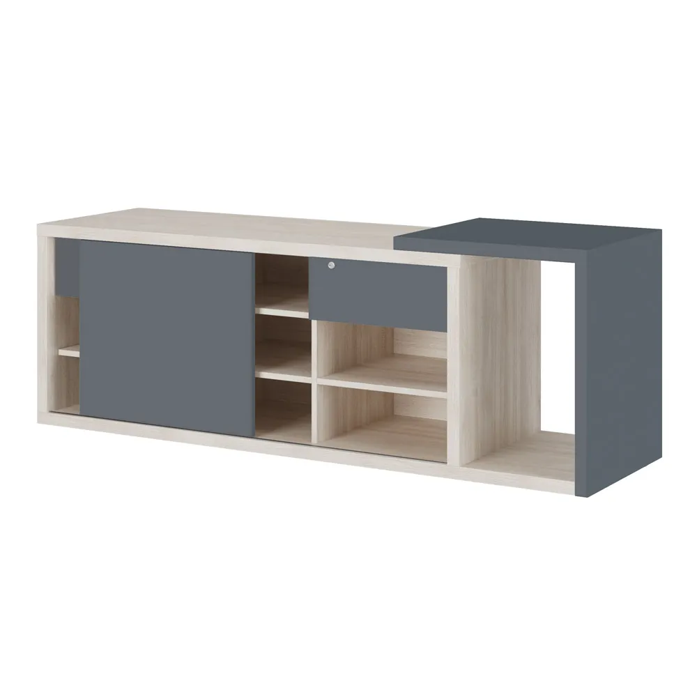 Креденция тип 1, левая ЗИОН (Zion) ZIO28541292 дуб шамони светлый/антрацит