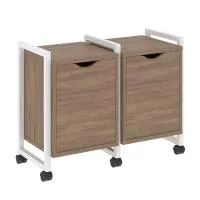 Тумба на колесных опорах наборная VR.L-TN-2.K (дуб аризона/белый)