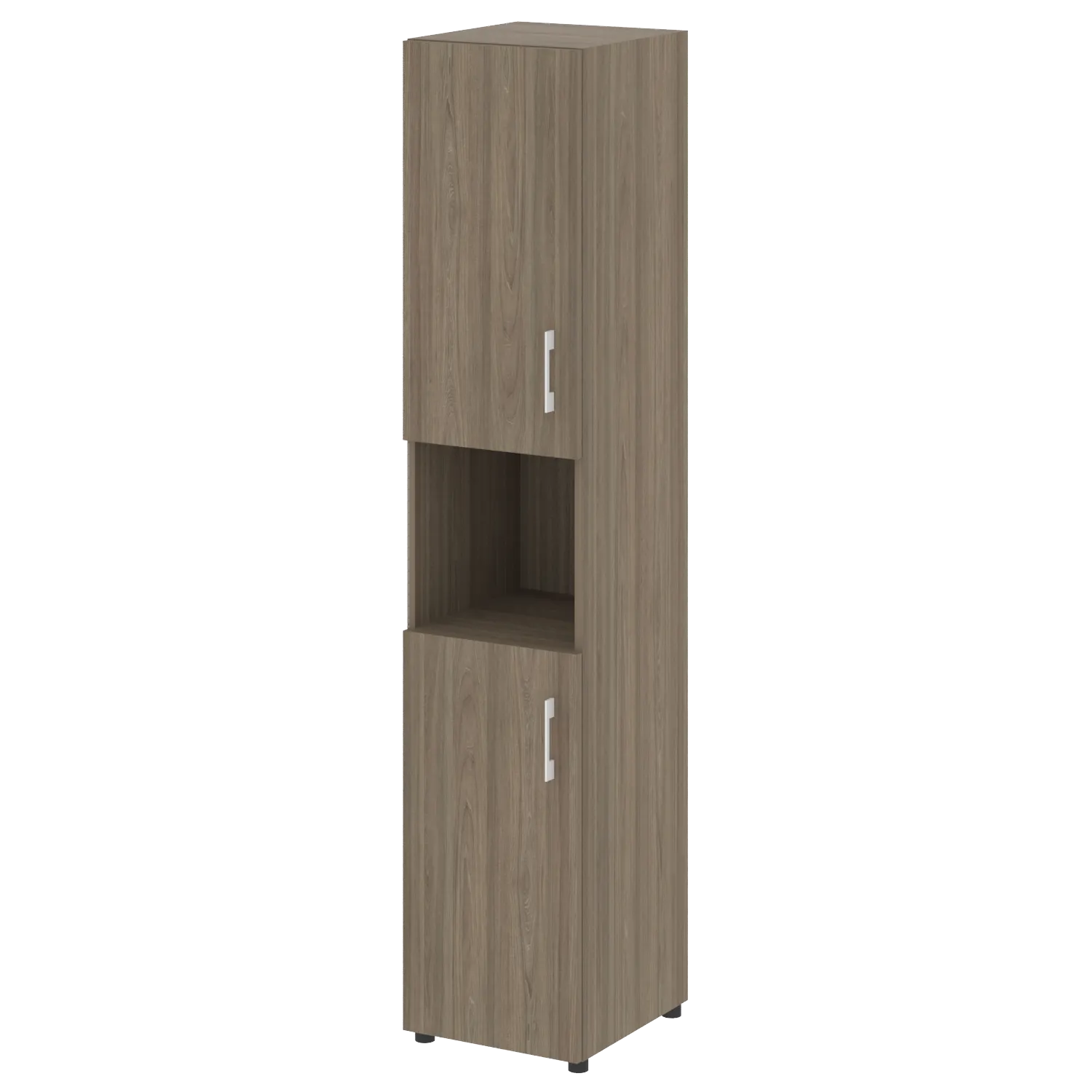 Шкаф высокий узкий левый (2 низких фасада ЛДСП) Yalta LT.SU-1.5 L/R вяз благородный