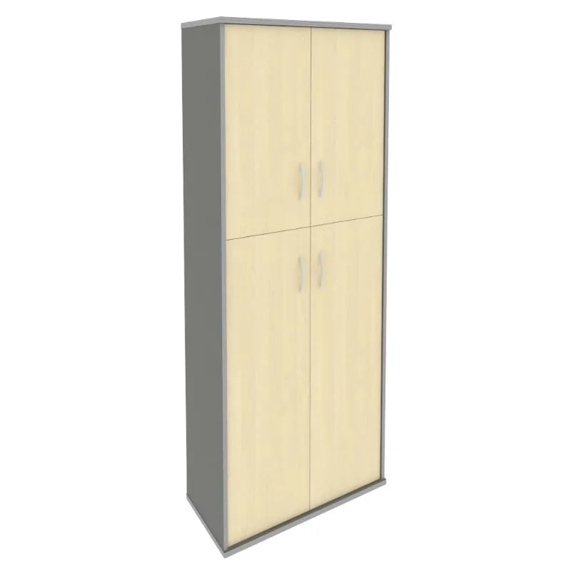 Шкаф высокий широкий (2 средние двери ЛДСП, 2 низкие двери ЛДСП) RIVA А.СТ-1.8