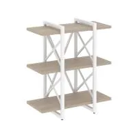 Стеллаж на регулируемых опорах - 3 полки VR.L-MST.O-3.4V (дуб аттик/белый)