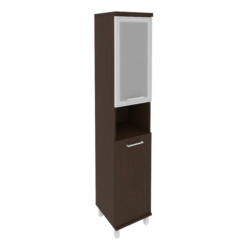 Шкаф высокий узкий левый First KSU-1.4R(L) (венге Цаво)