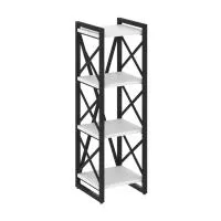 Стеллаж на регулируемых опорах - 4 полки VR.L-MST.O-4.4 (черный брилиант/черный)