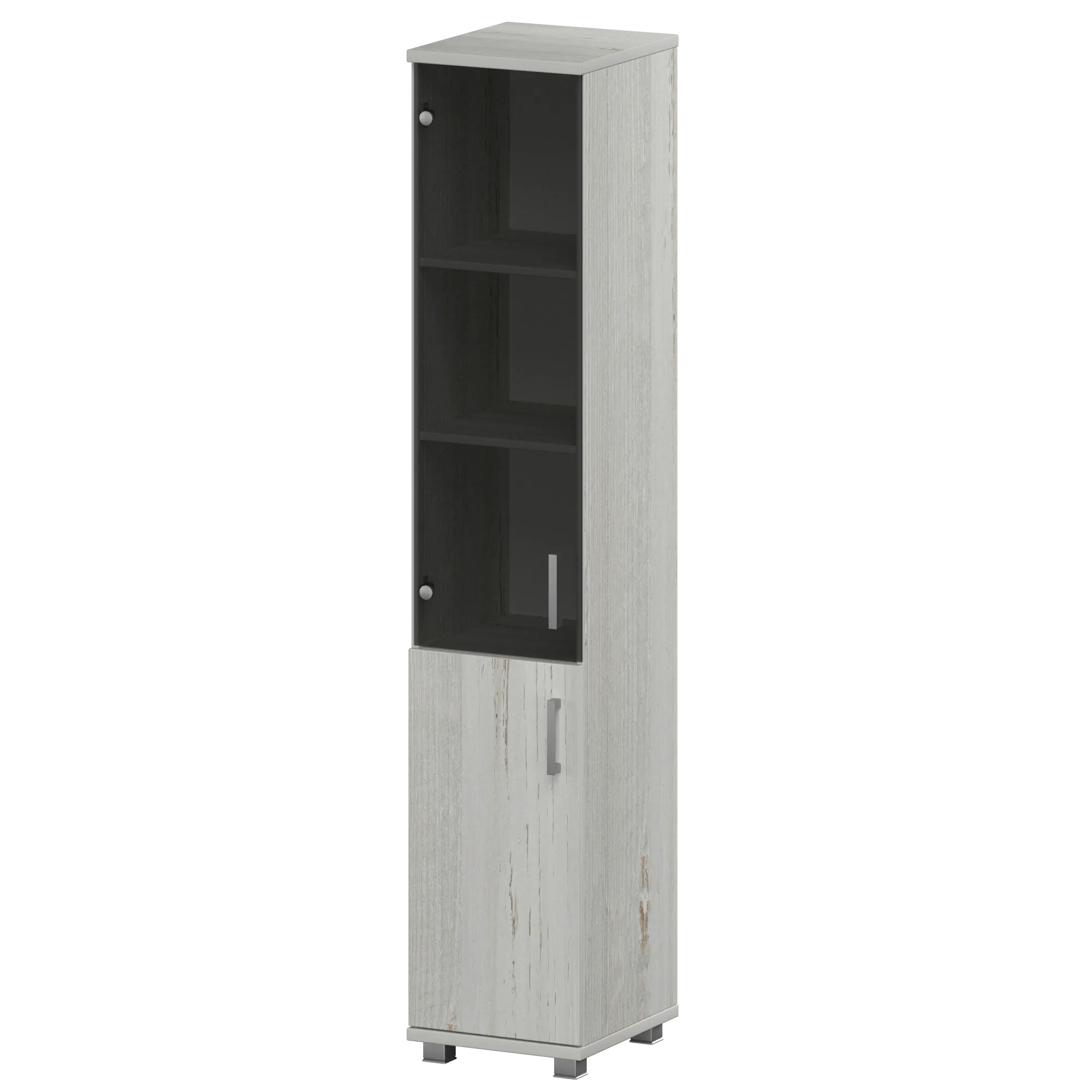 Шкаф высокий узкий Аргентум НТ-540+НТ-600+НТ-601стл Сосна винтер