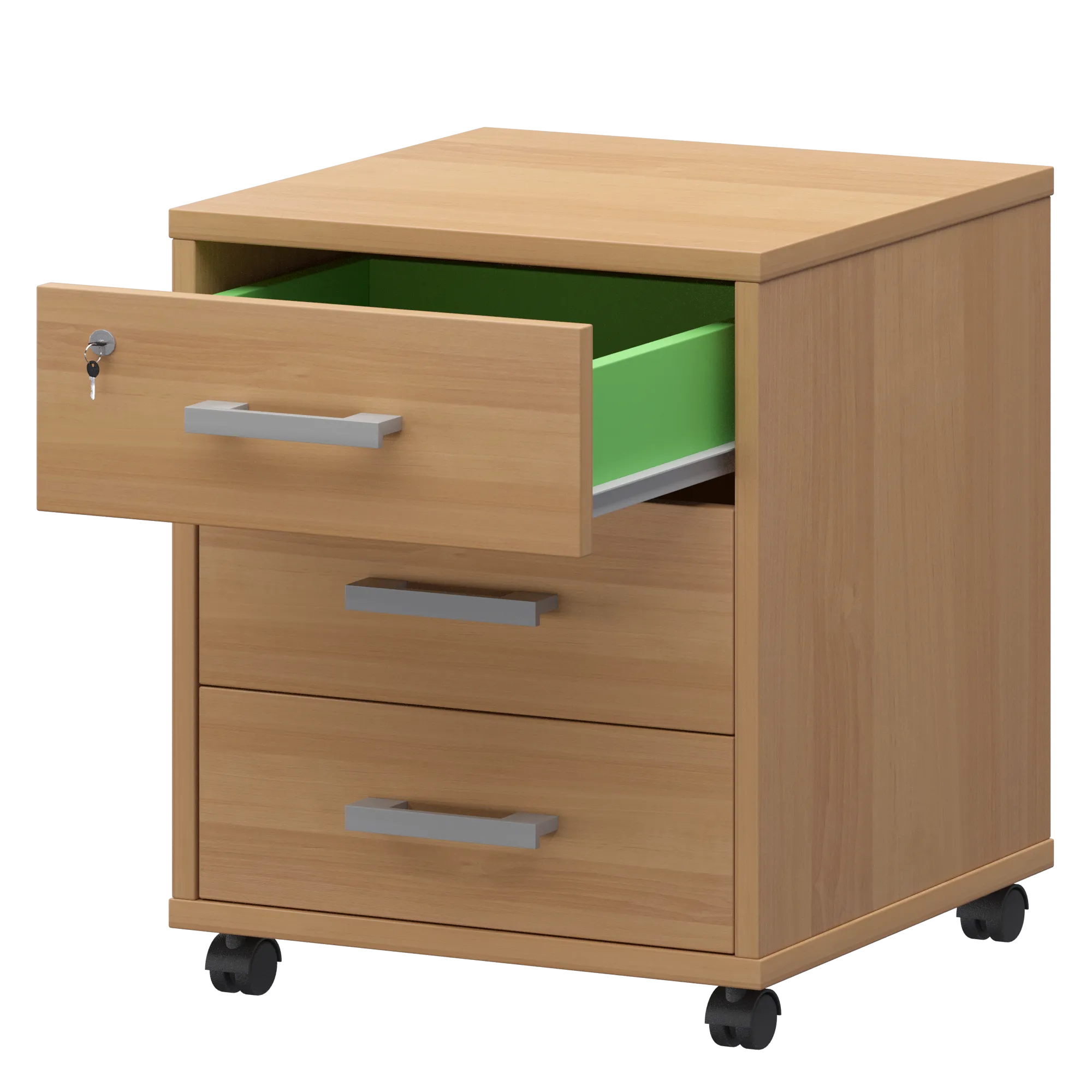 Тумба подкатная (3 ящика) Арго АТЛ-03 Ольха