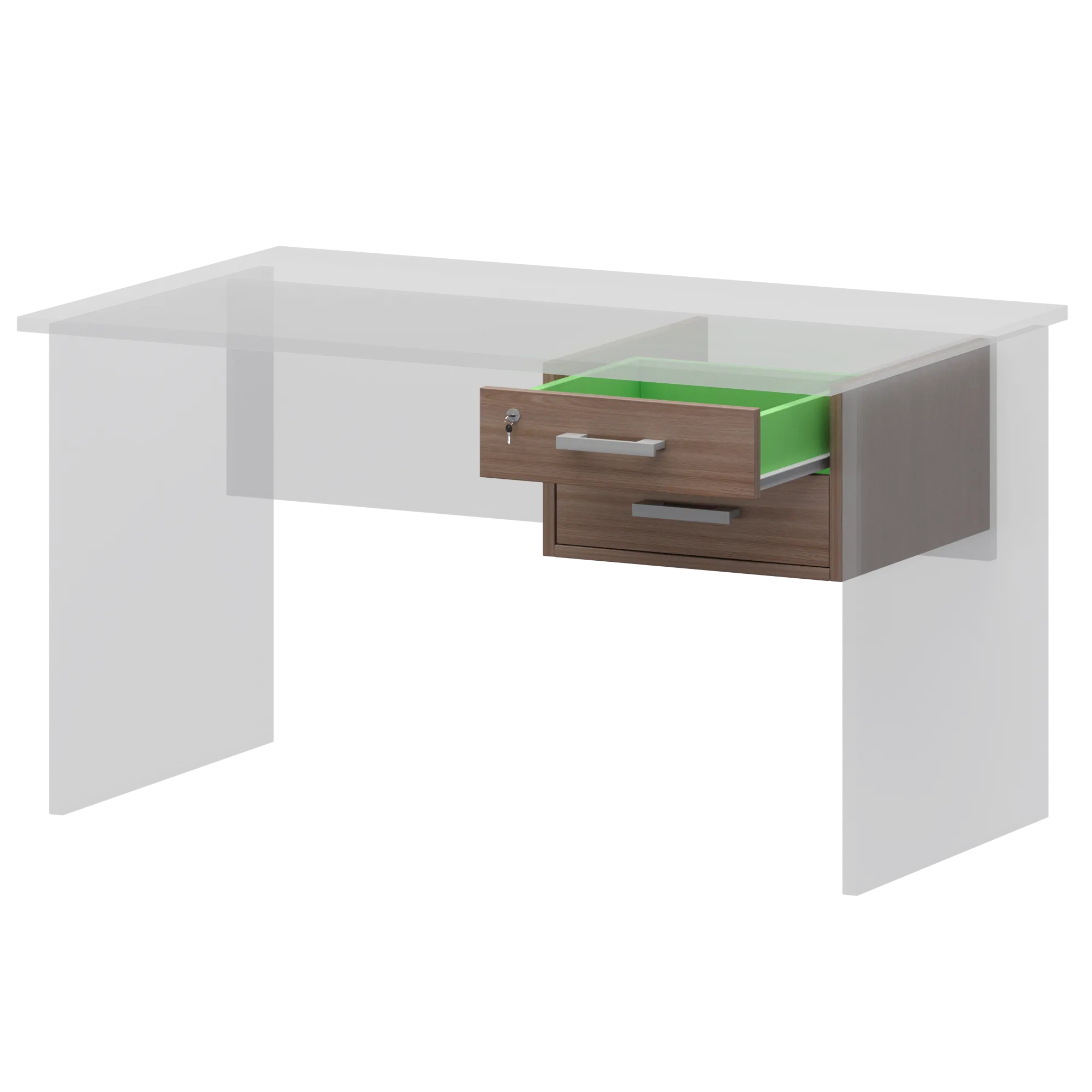 Тумба подвесная ( к столам глубиной 73см) Арго АТ-02 Темный шимо