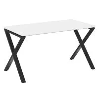 Стол рабочий на X-образных опорах VR.L-SRX-3.7 (белый брилиант/черный)