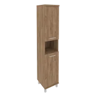Шкаф высокий узкий левый First KSU-1.5(L) (дуб Табак)