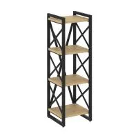 Стеллаж на регулируемых опорах - 4 полки VR.L-MST.O-4.4 (тиквуд светлый/черный)