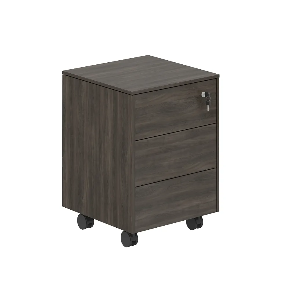 Тумба мобильная, обвязка бренсон трюфель, фасады бренсон трюфель Atlas NZ-0204.BT.BT