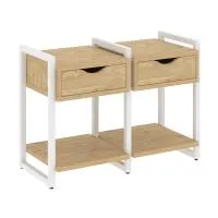 Тумба на регульруемых опорах наборная VR.L-TN-1.O (тиквуд светлый/белый)