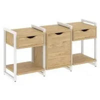 Тумба на регульруемых опорах наборная VR.L-TN-6.O (тиквуд светлый/белый)