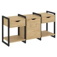 Тумба на регульруемых опорах наборная VR.L-TN-6.O (тиквуд светлый/черный)