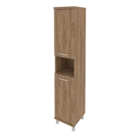 Шкаф высокий узкий правый First KSU-1.5(R) (дуб Табак)