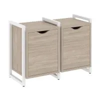 Тумба на регульруемых опорах наборная VR.L-TN-2.O (дуб аттик/белый)