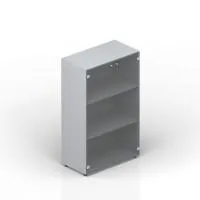 Шкаф для документов (2 стеклянные тонированные двери, 2 полки)  Carre EMMS564TN