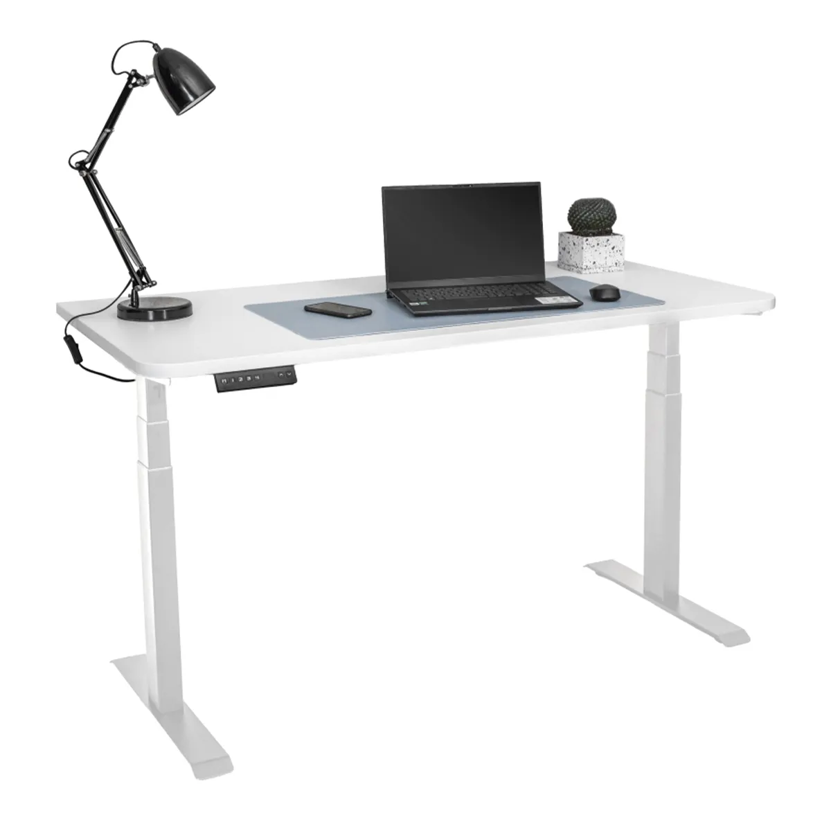 Стол с регулировкой высоты электрический LuxAlto LA-T33-2A3 белый/белый ЛДСП 180*80*2.5