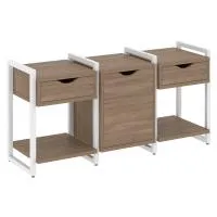 Тумба на регульруемых опорах наборная VR.L-TN-6.O (дуб аризона/белый)