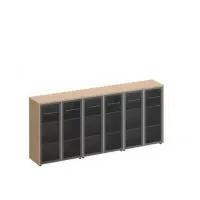 Шкаф для документов со стеклянными дверьми (стенка из 3 шкафов) Reventon МЕ 340