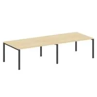 Переговорный стол (2 столешницы) на П-образном м/к Metal System БП.ПРГ-2.4
