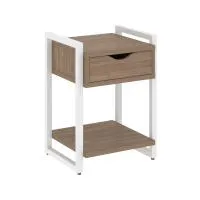 Тумба на регулируемых опорах с ящиком и полкой VR.L-T1.O (дуб аризона/белый)