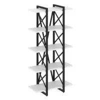 Стеллаж на регулируемых опорах - 5 полки VR.L-MST.O-5.4V (черный брилиант/черный)