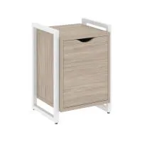 Тумба на регульруемых опорах с распашным фасадом VR.L-T2.O (дуб аттик/белый)