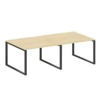 Переговорный стол (2 столешницы) на О-образном м/к Metal System БО.ПРГ-2.2