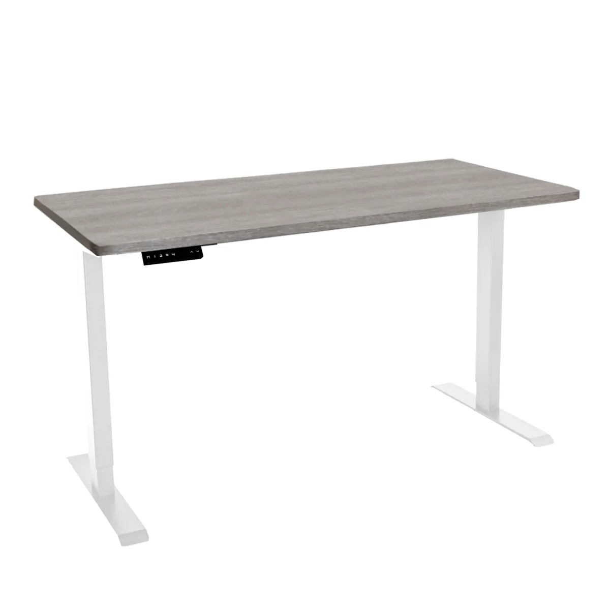 Стол с регулировкой высоты электрический LuxAlto LA-T33-2AR2 белый/дуб бежево-серый ЛДСП 135*70*2.5